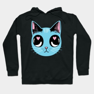 Transgender Pride Cat - Heart Eyes Hoodie